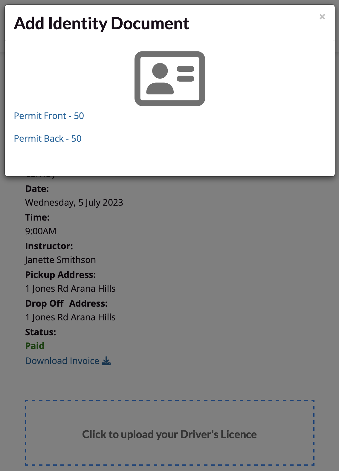 Customer new booking 11 mobile - add ID doc