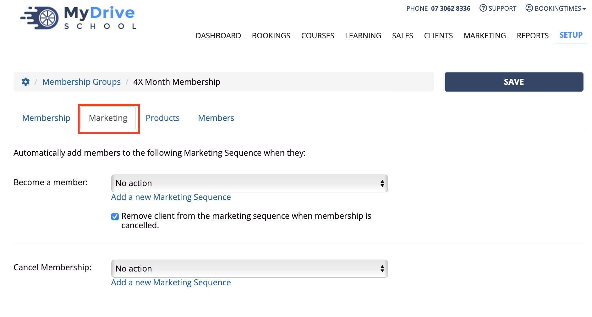 Membership - 2 marketing tab