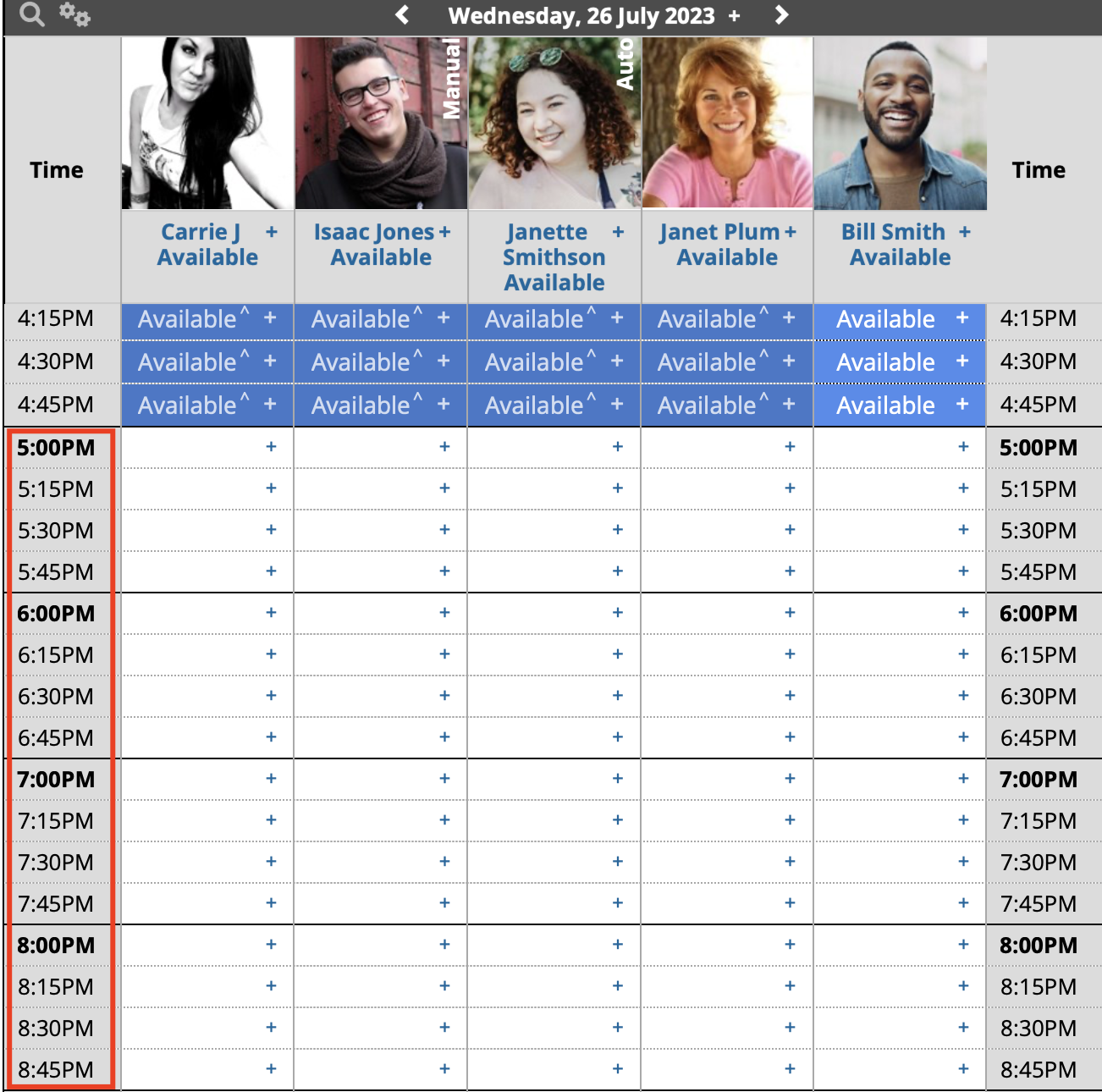 Schedule - show more 2