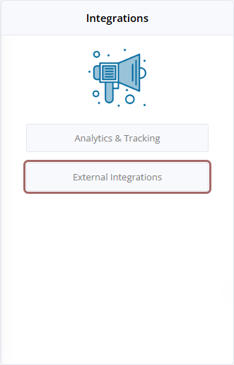 External Integrations on the Setup page