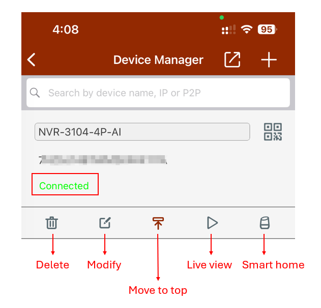 A screenshot of a device manager  Description automatically generated