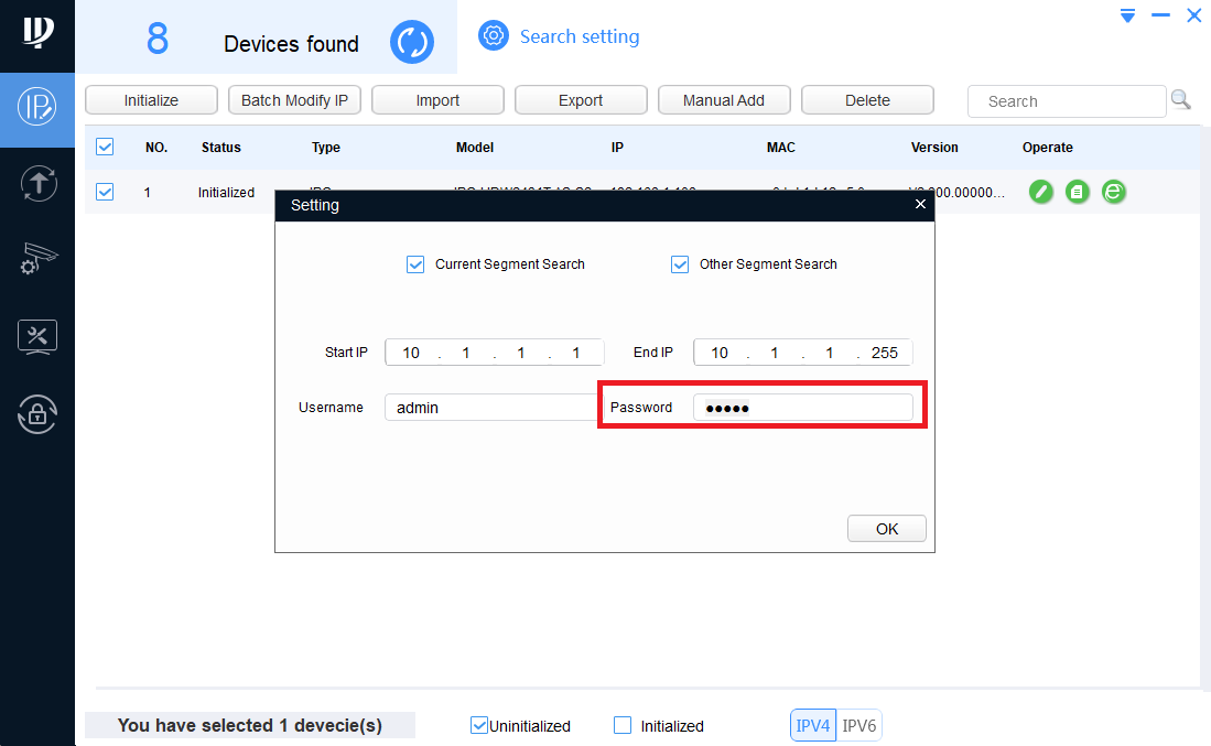 How to change IP camera's IP address?