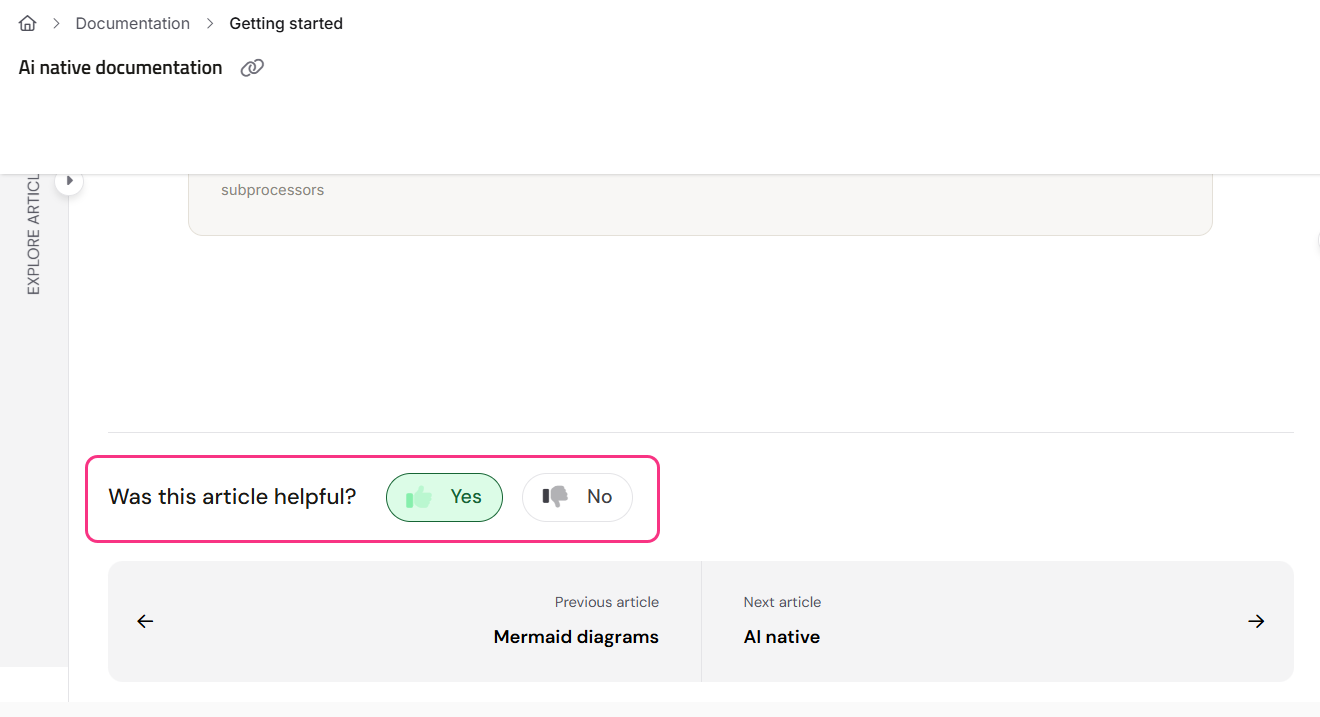 Was this article helpful widget as it appears to readers on the knowledge base site