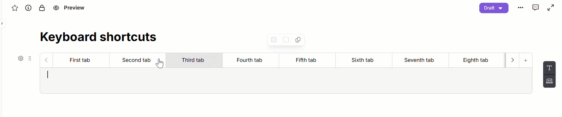 Move tabs