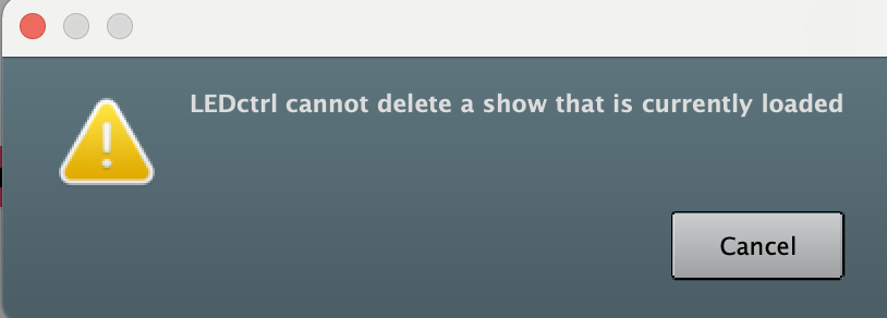 Cant delete current