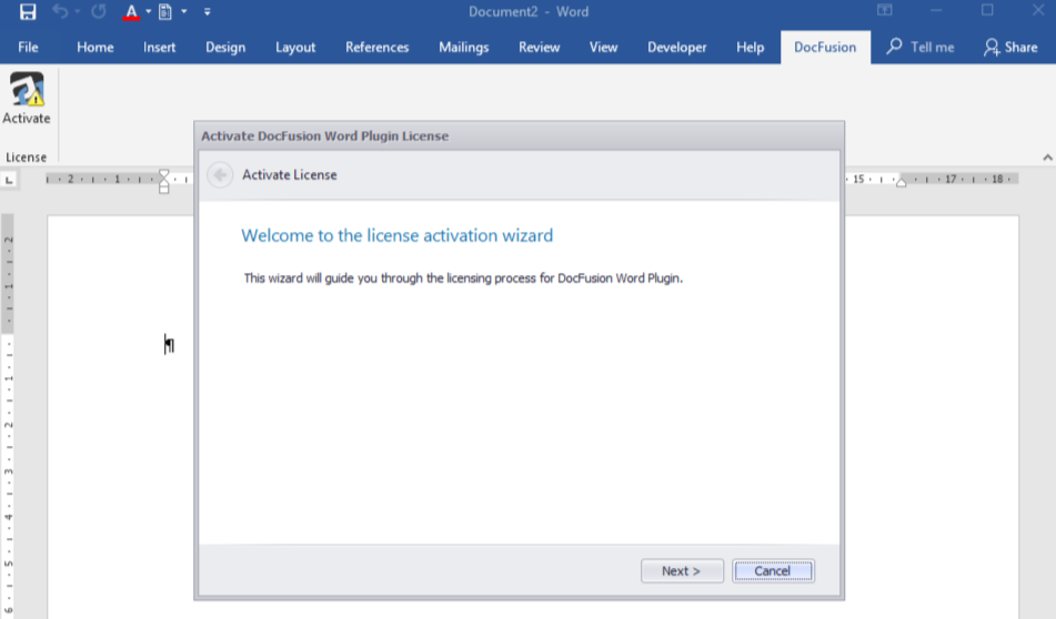 Activating a Template Designer license