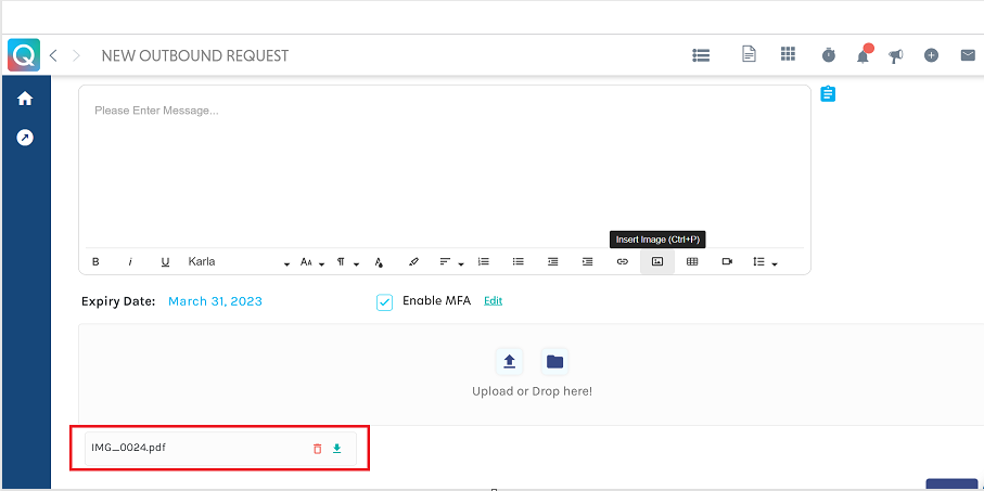 Document Sharing via #Oubtound