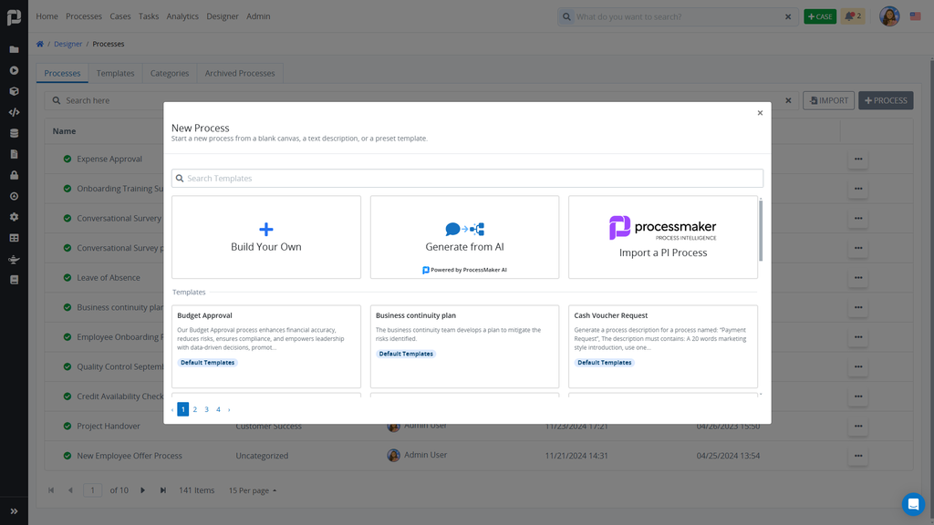 Create a Process from a PI Workflow
