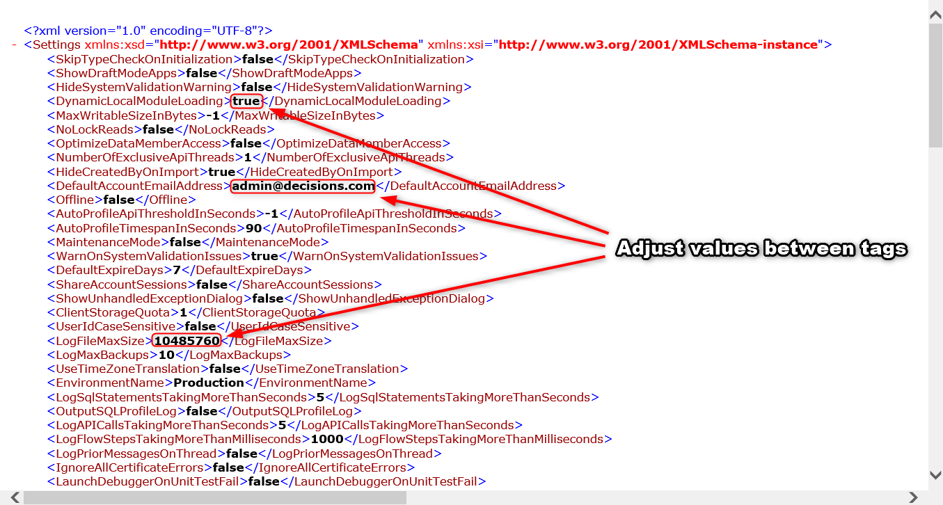 assignment settings.xml