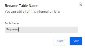 rename table popup
