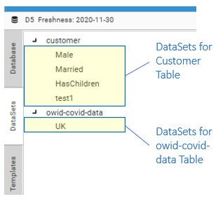 DataSet Tab