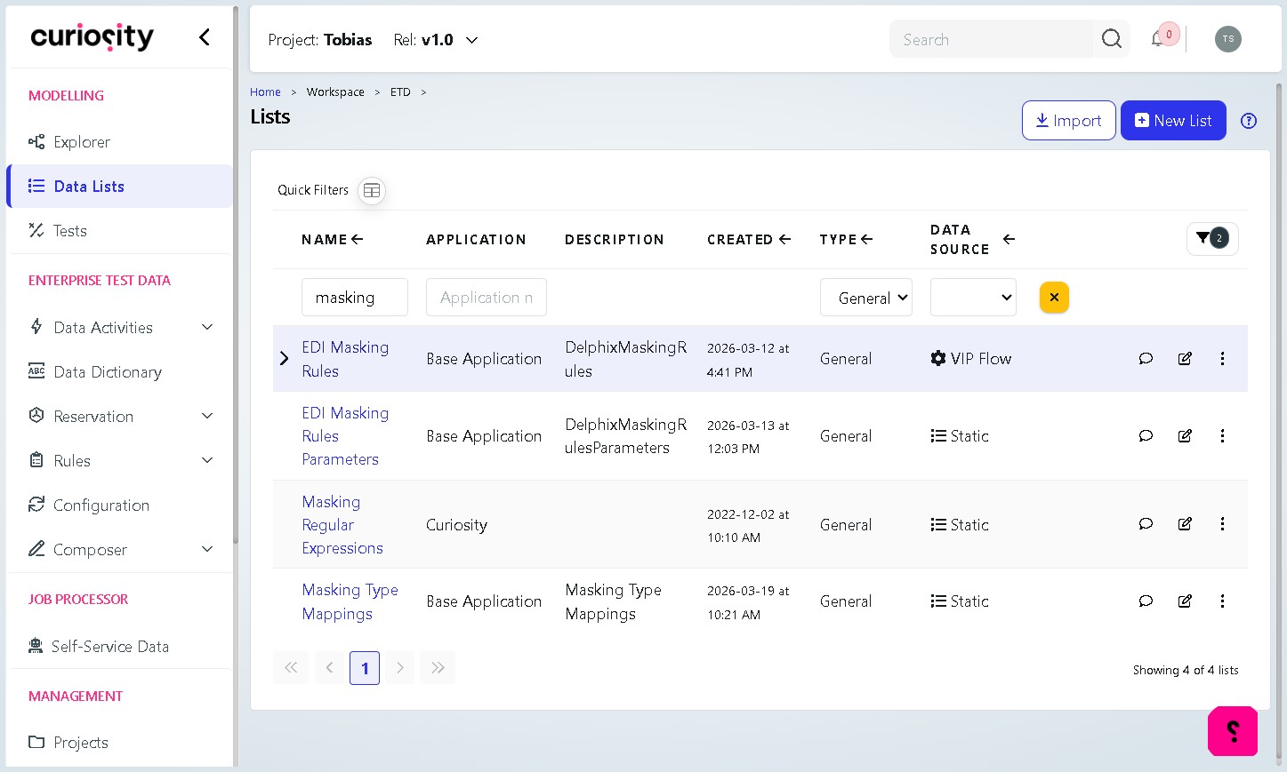 Click "EDI Masking Rules"