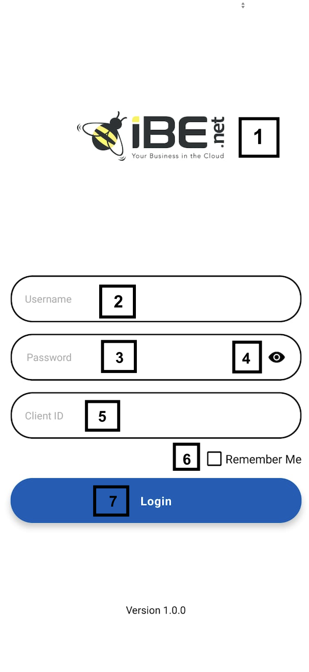 Signing into the mobile application