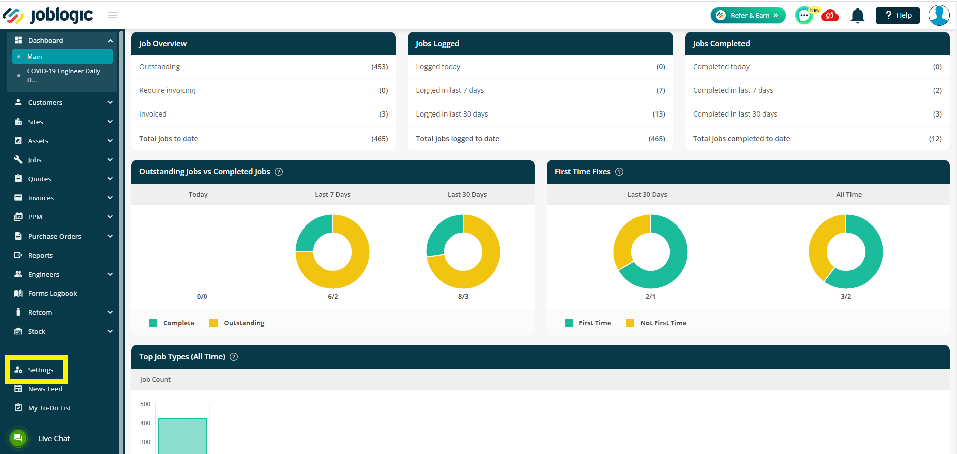 Log Job Templates - User Guide | Support | Joblogic®