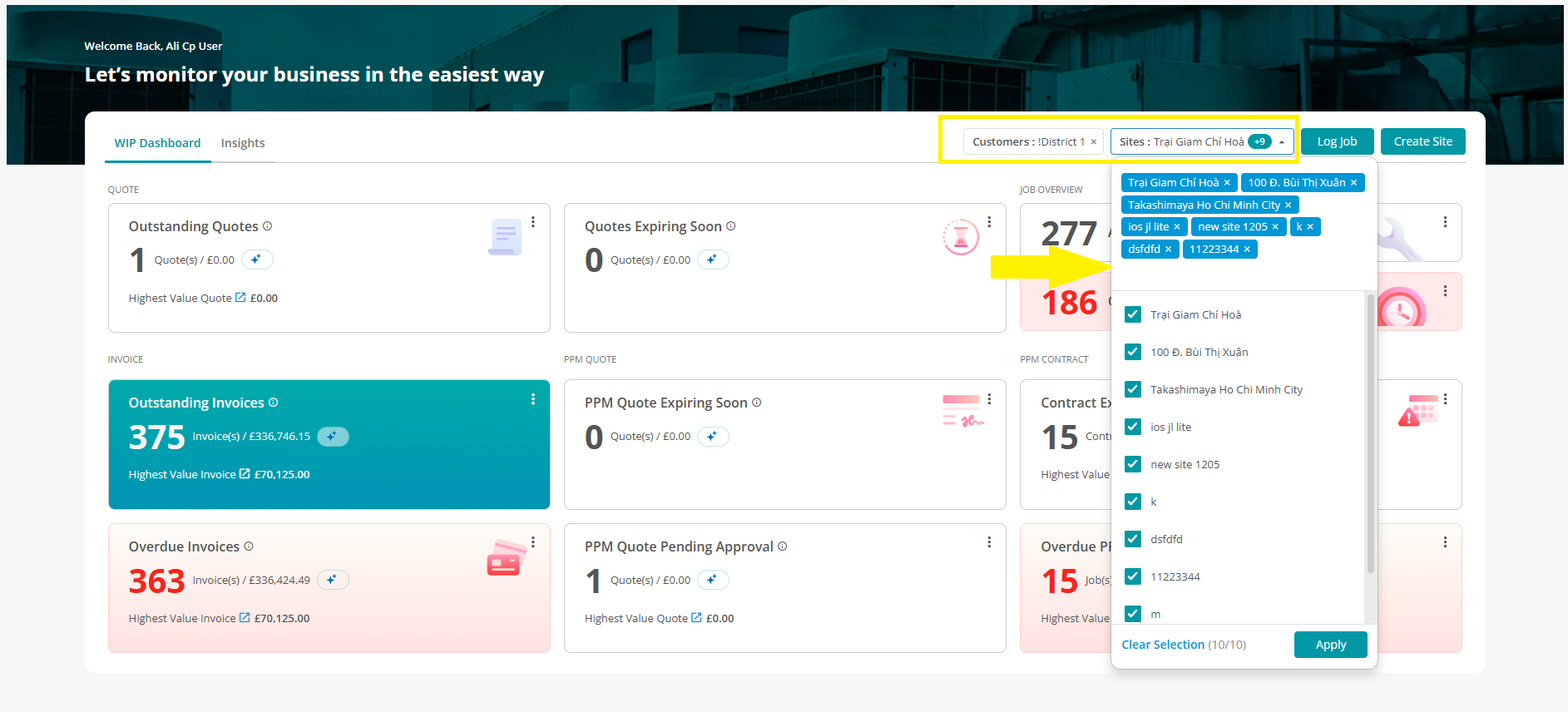AI Powered Customer Dashboard