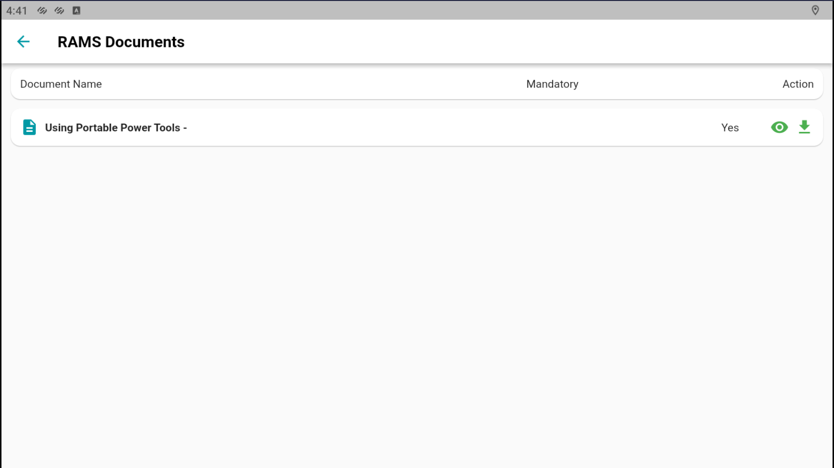 RAMs – Mobile App User Guide