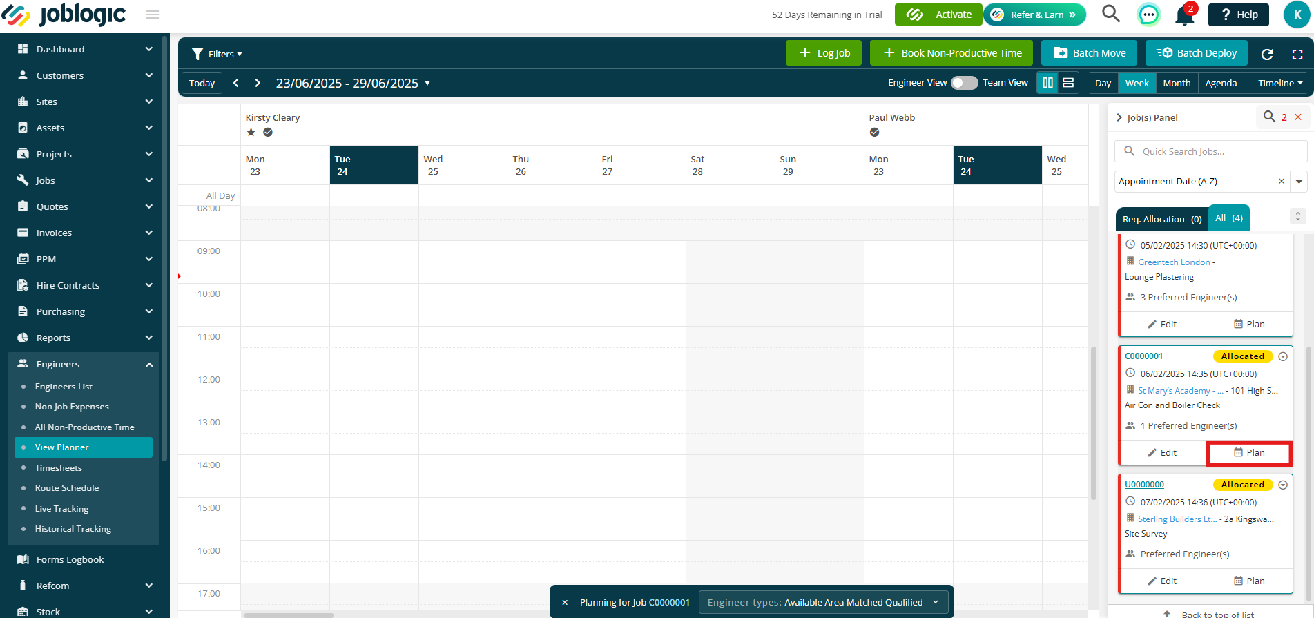 Assisted Scheduling