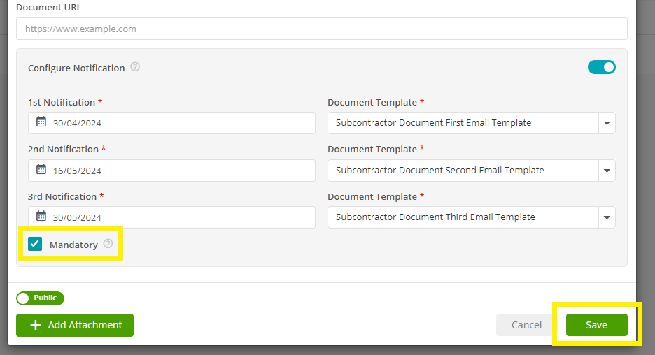 Document Expiry Configuration