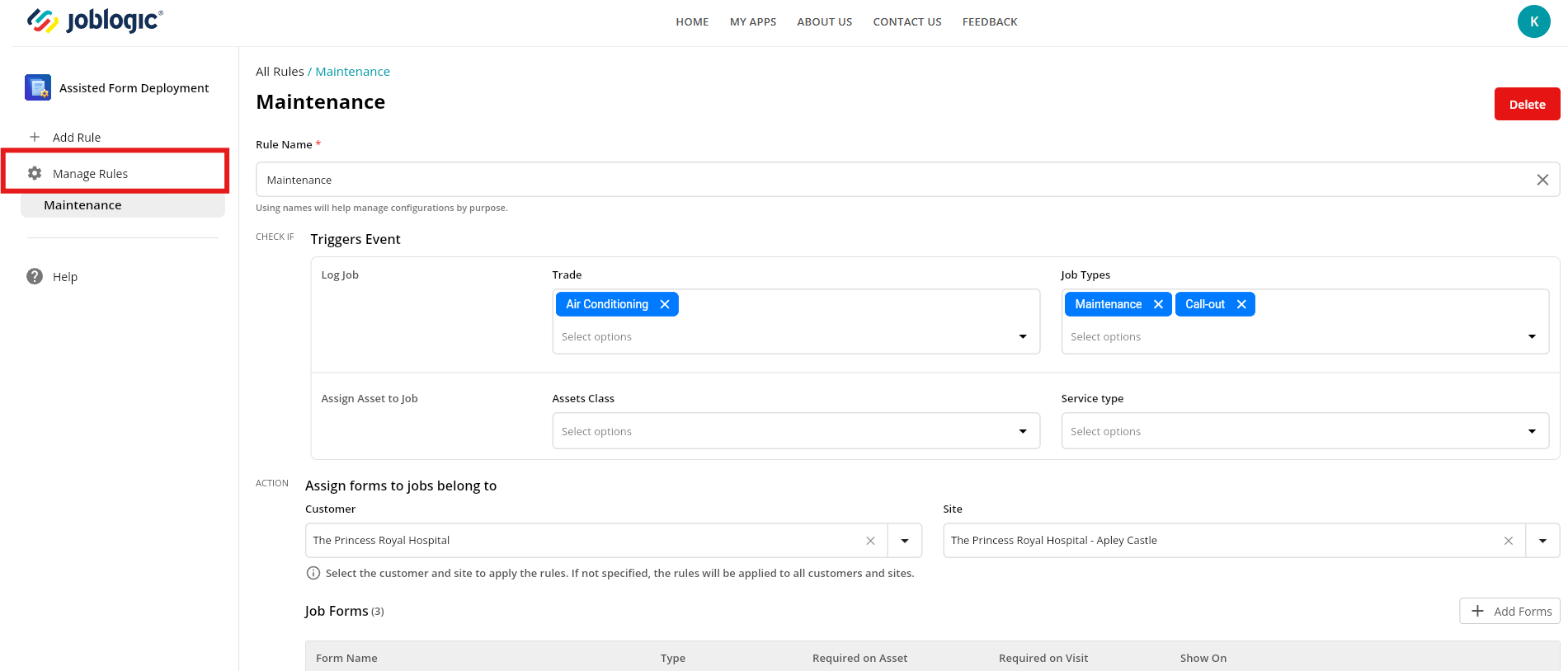Assisted Form Deployment