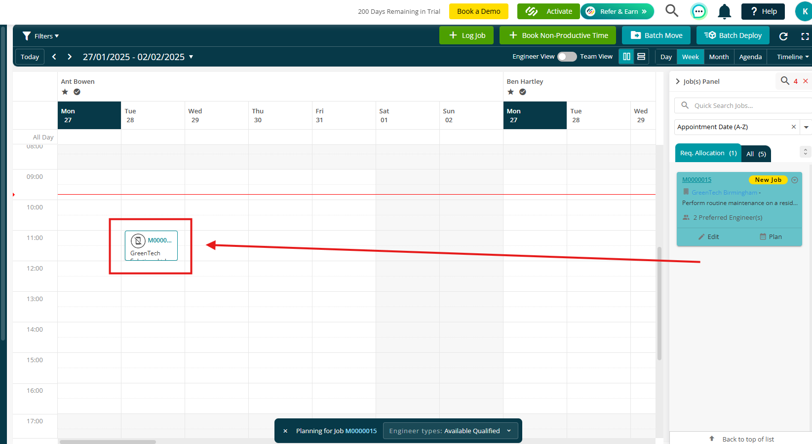 Assisted Scheduling