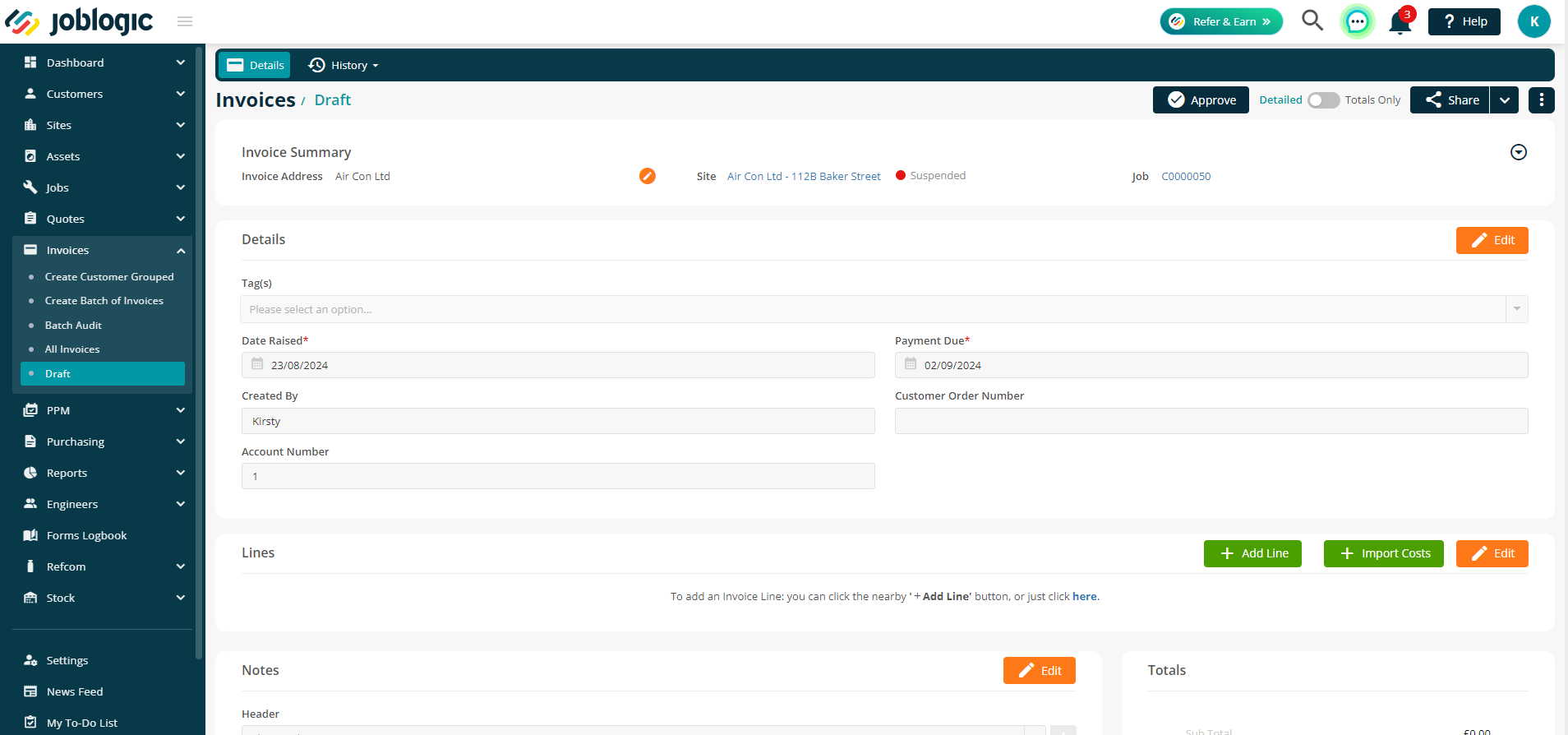 Joblogic Guide | Support | Joblogic®