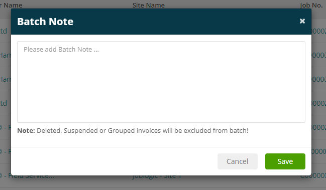 Batch Invoicing from Draft Invoices