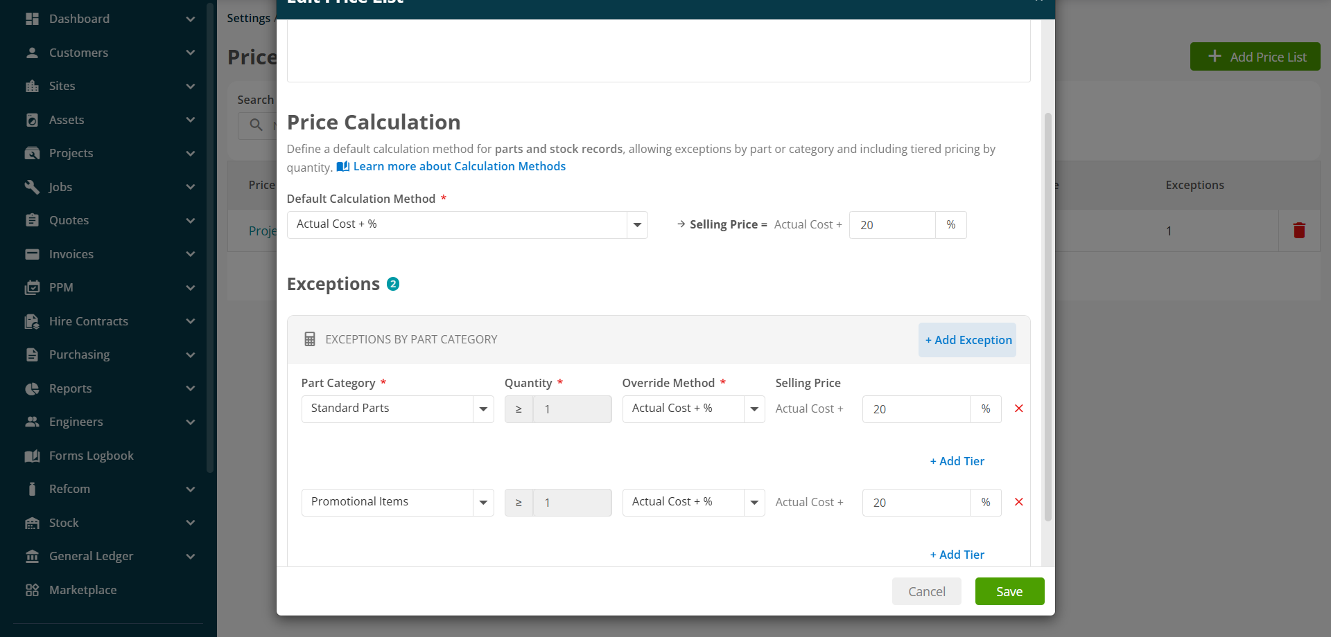 Joblogic Price Lists screenshot 89