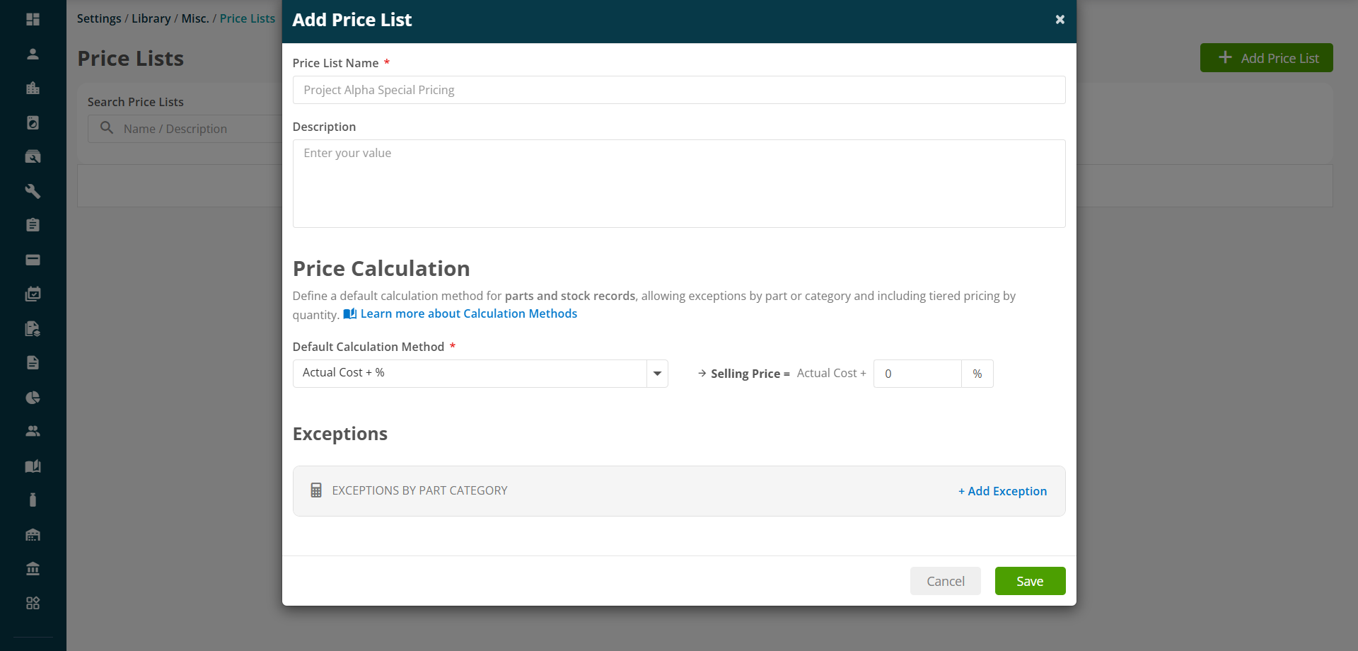 Joblogic Price Lists screenshot 84