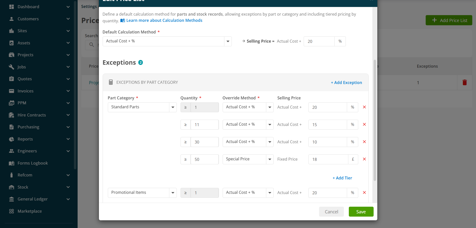Joblogic Price Lists screenshot 91