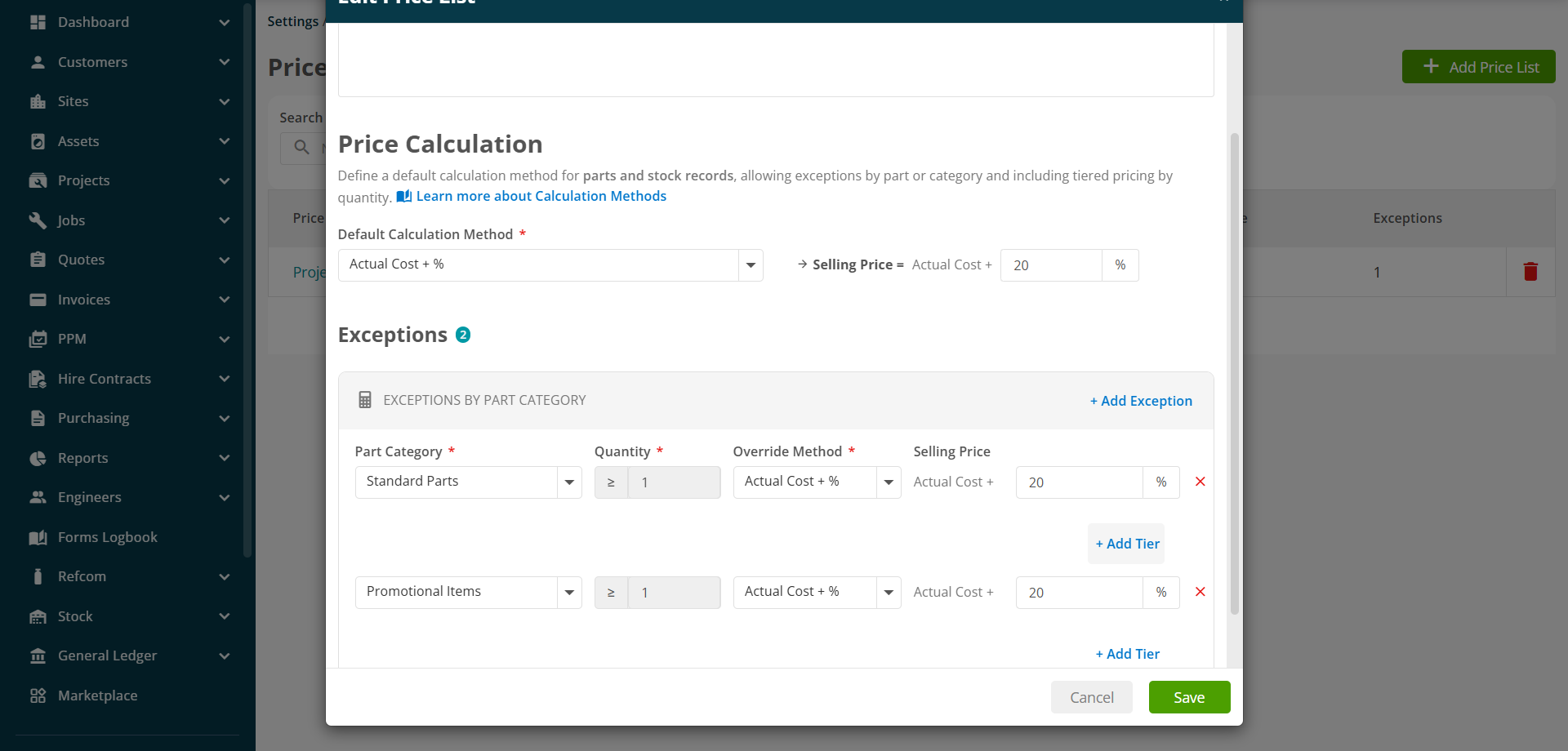 Joblogic Price Lists screenshot 90