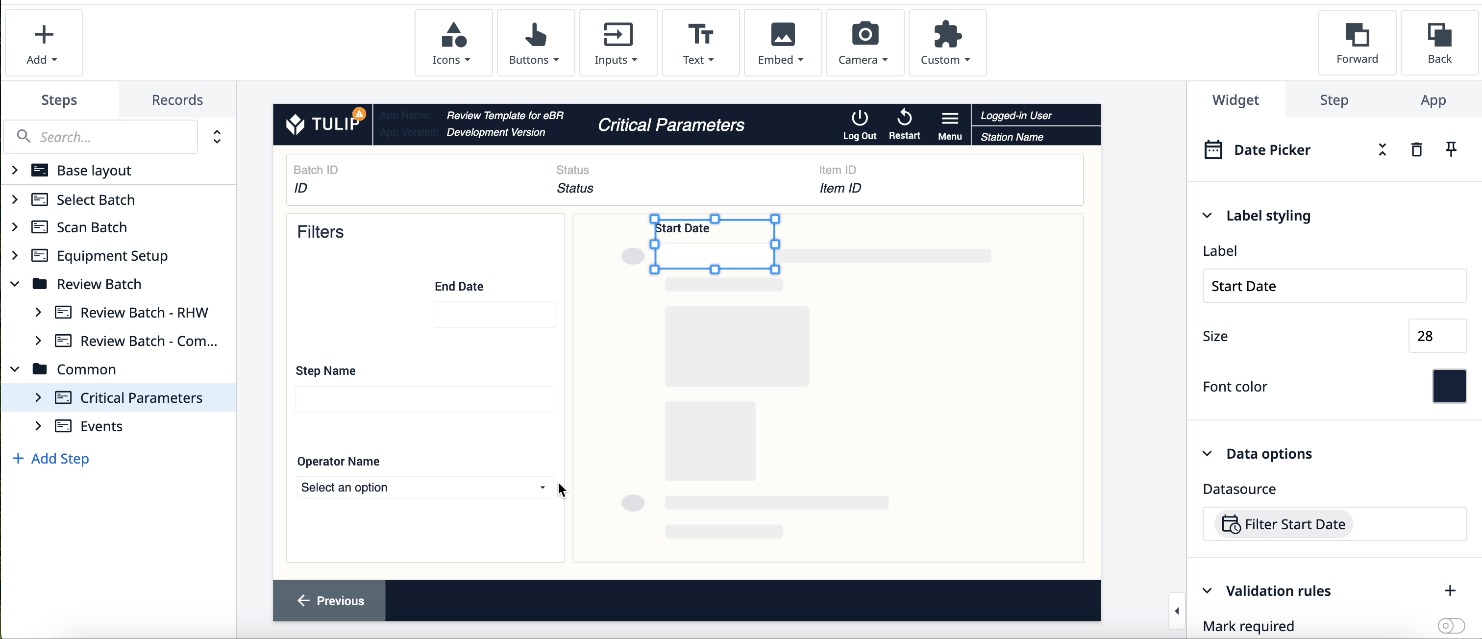 App editor ex functionality