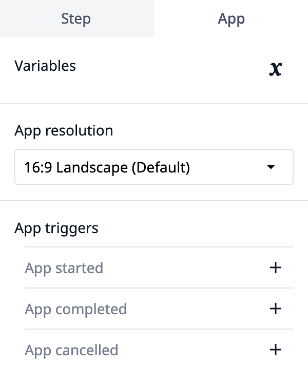 App tab triggers