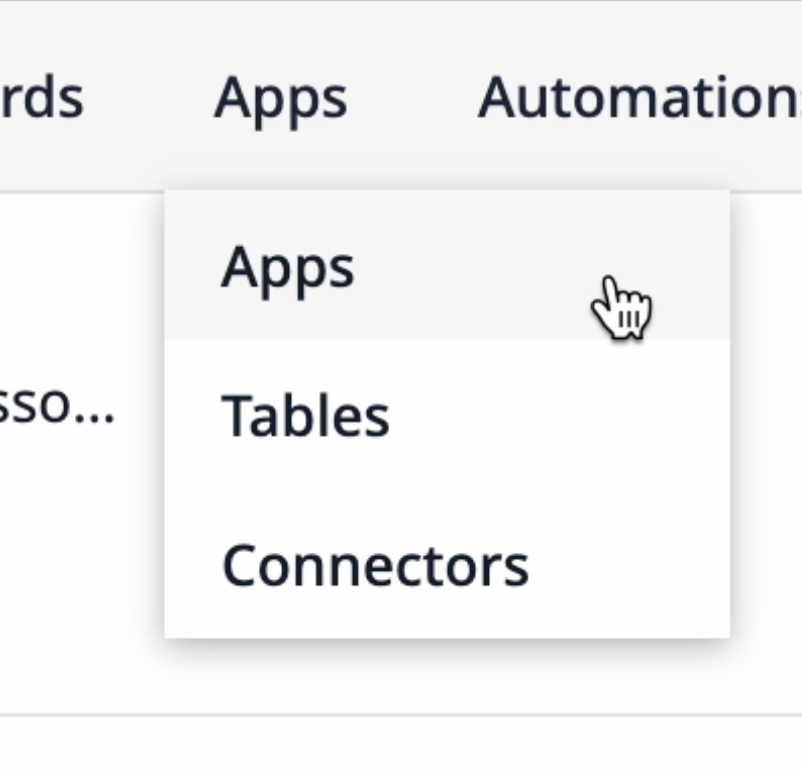 Apps tab