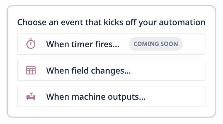 Automations Create Event