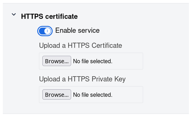 Enable HTTPS service