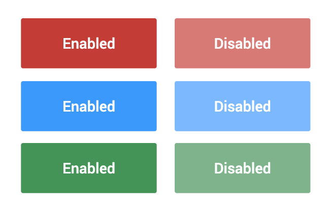 Enabled vs disabled buttons