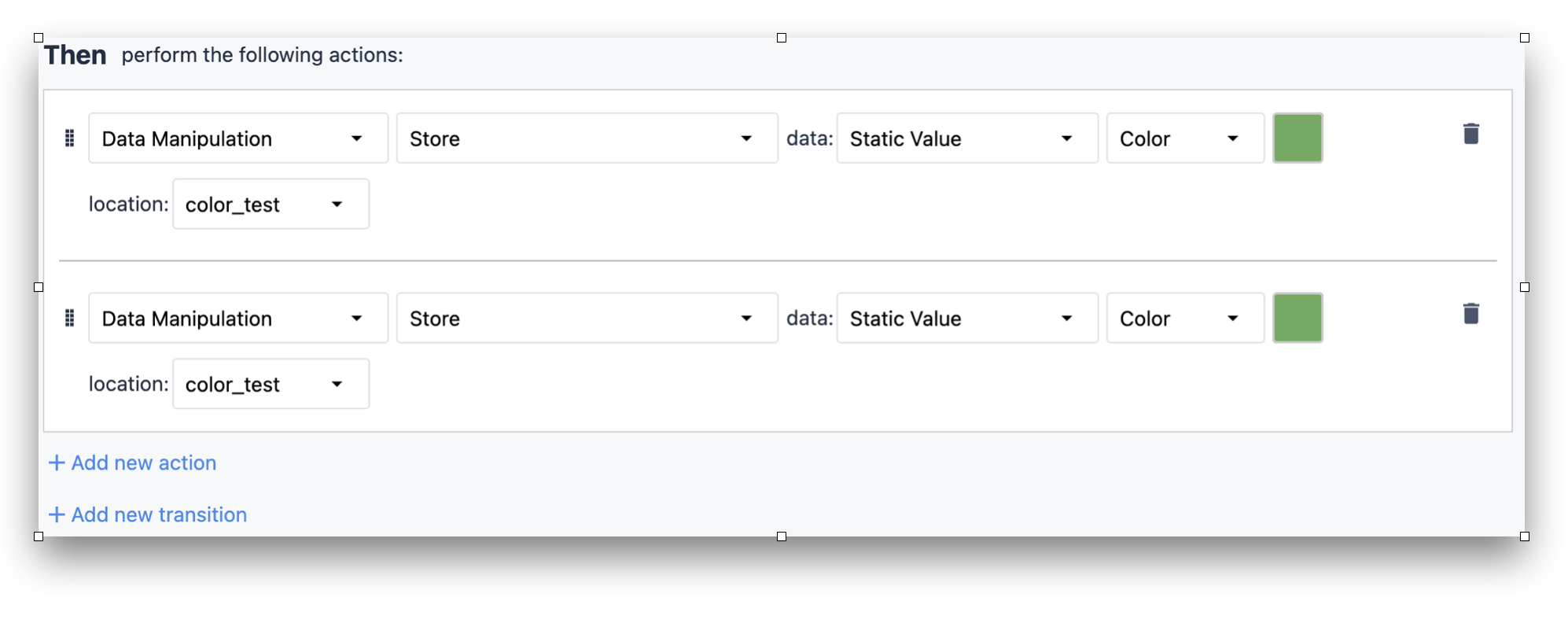 Conditional trigger logic