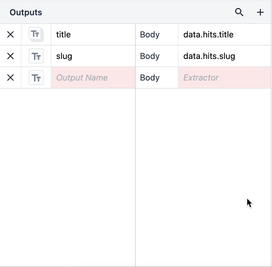 Format HTTP connector outputs
