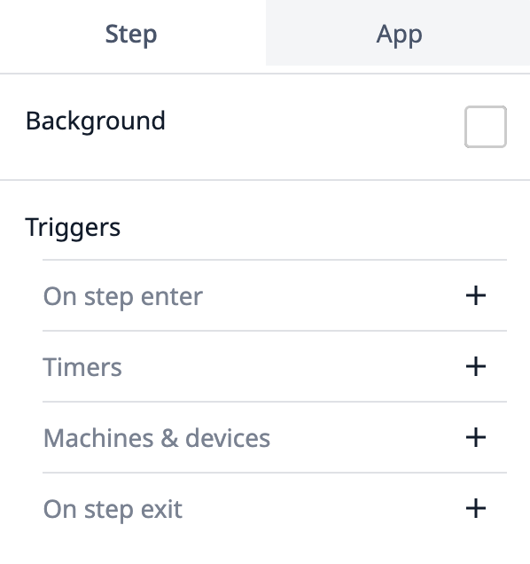 Step tab triggers