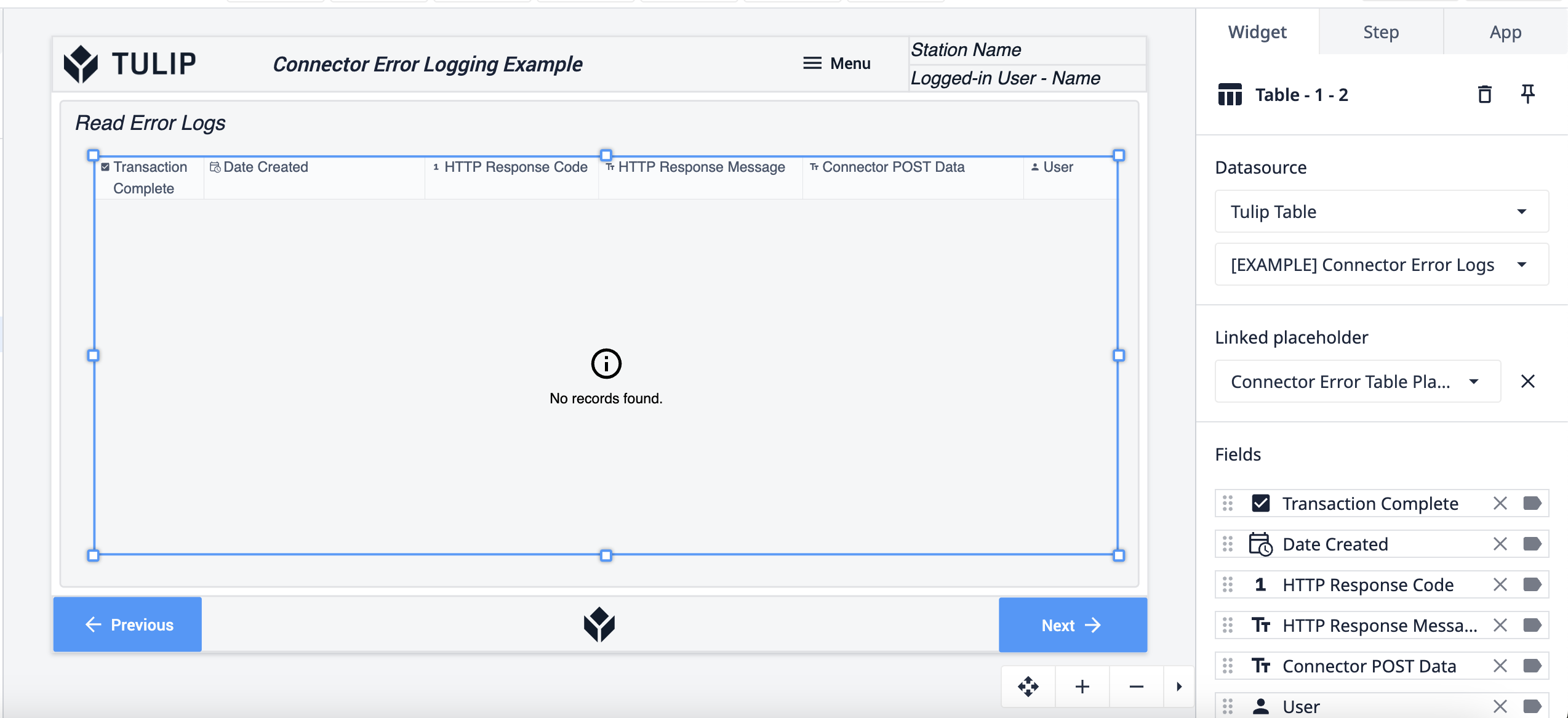 Supervisor CRUD Read Error Log Step