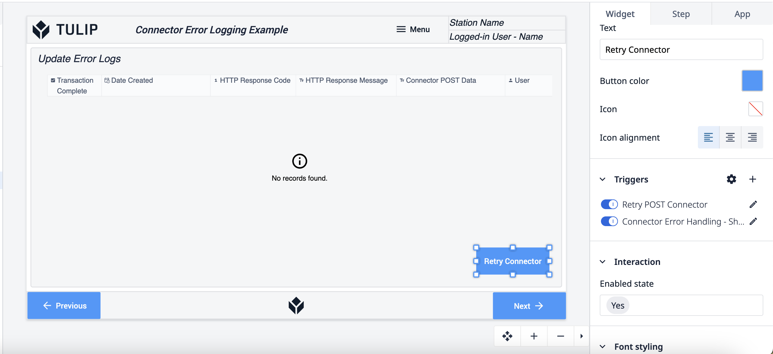 Supervisor CRUD Update Error Log Step