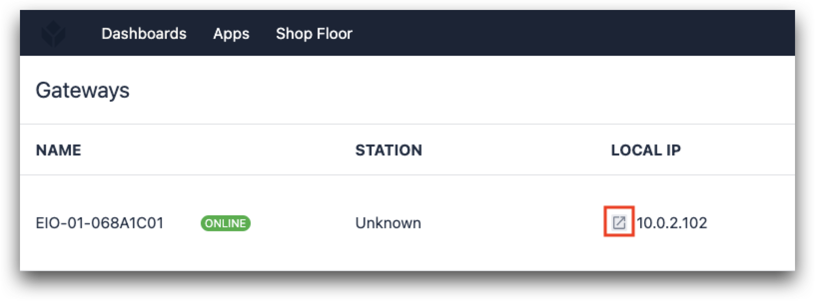 Tulip Shop Floor Portal for Gateway