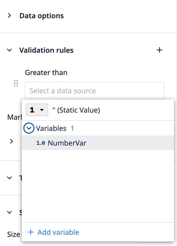 Validation rules configuration ex