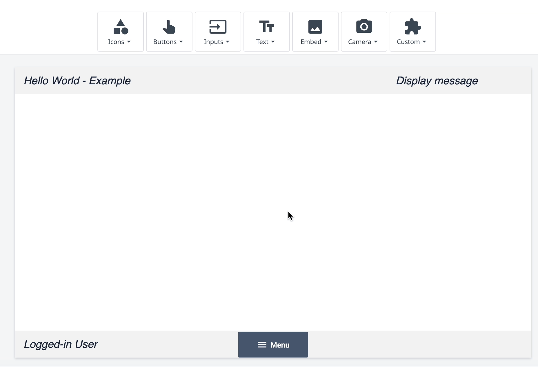 ex first app add button