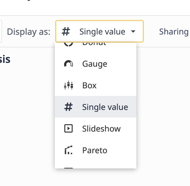 ex first app single value display