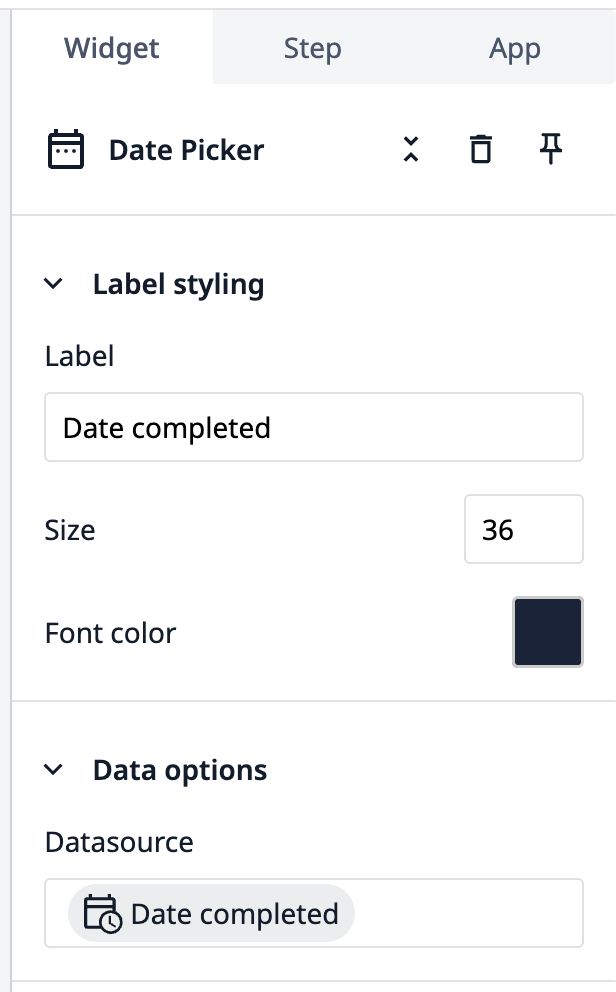 ex first data entry input widget config2