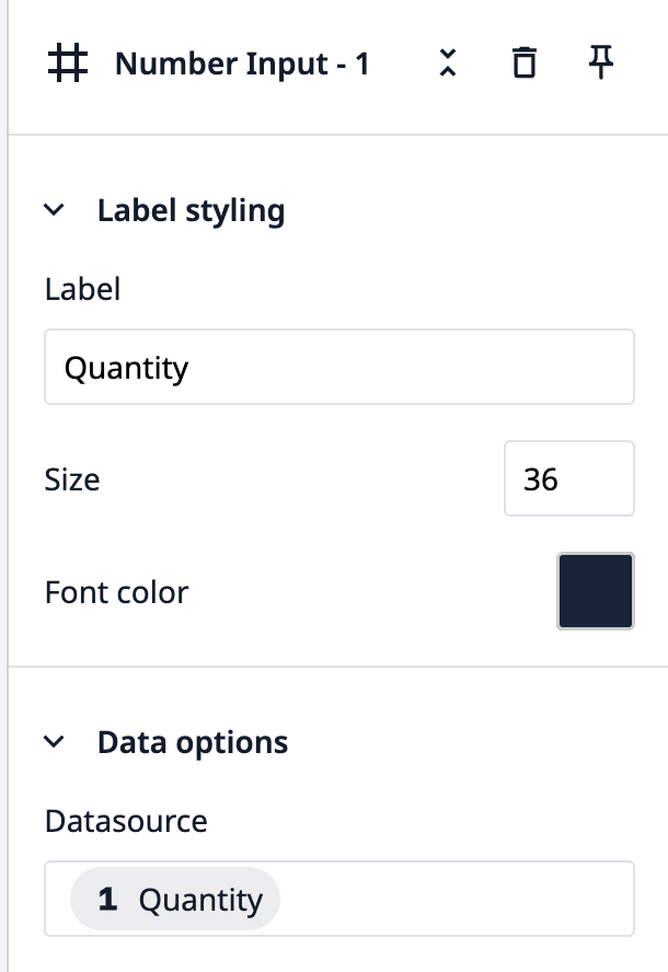 ex first data entry quantity config