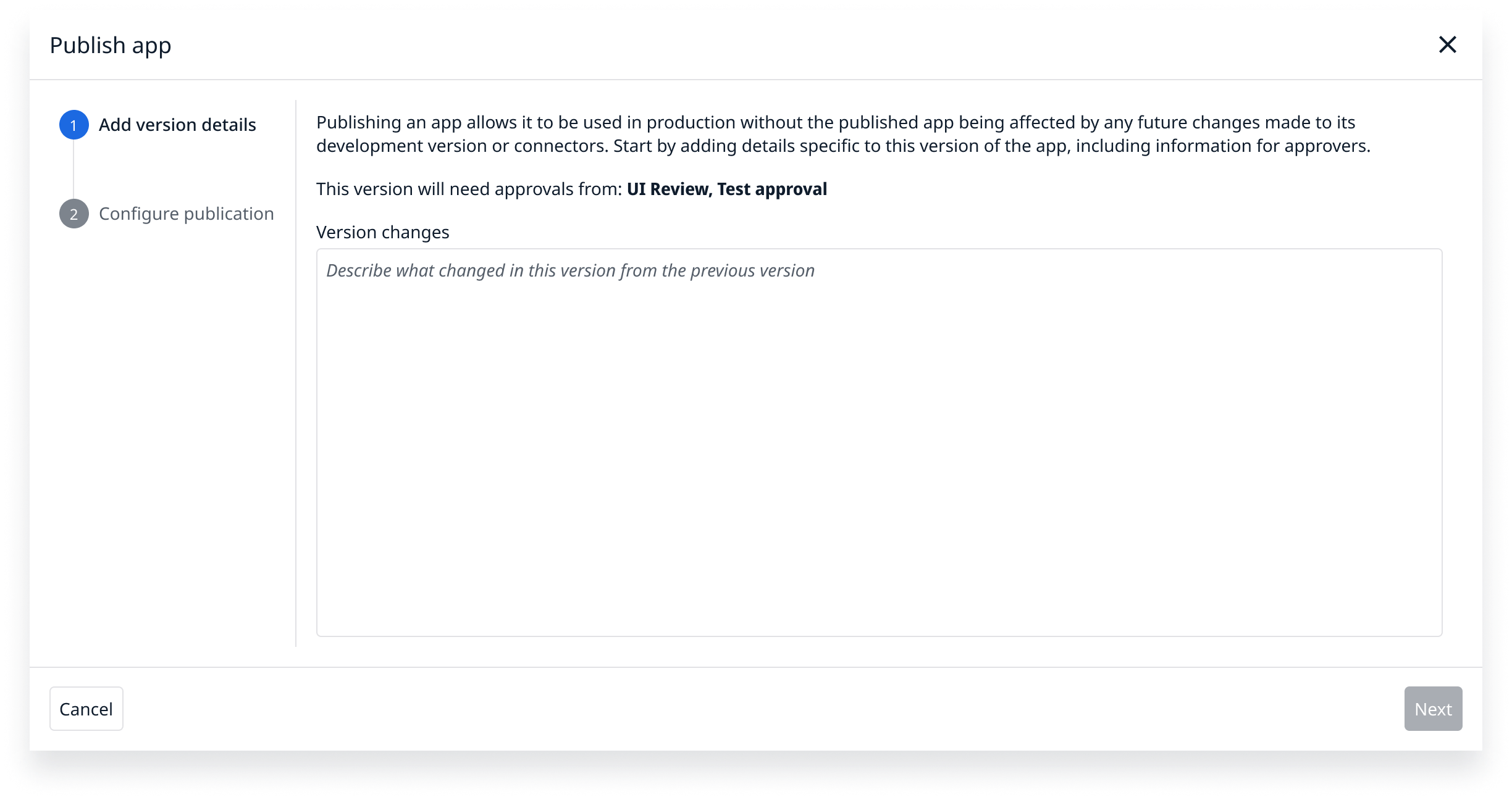 Publication Configuration