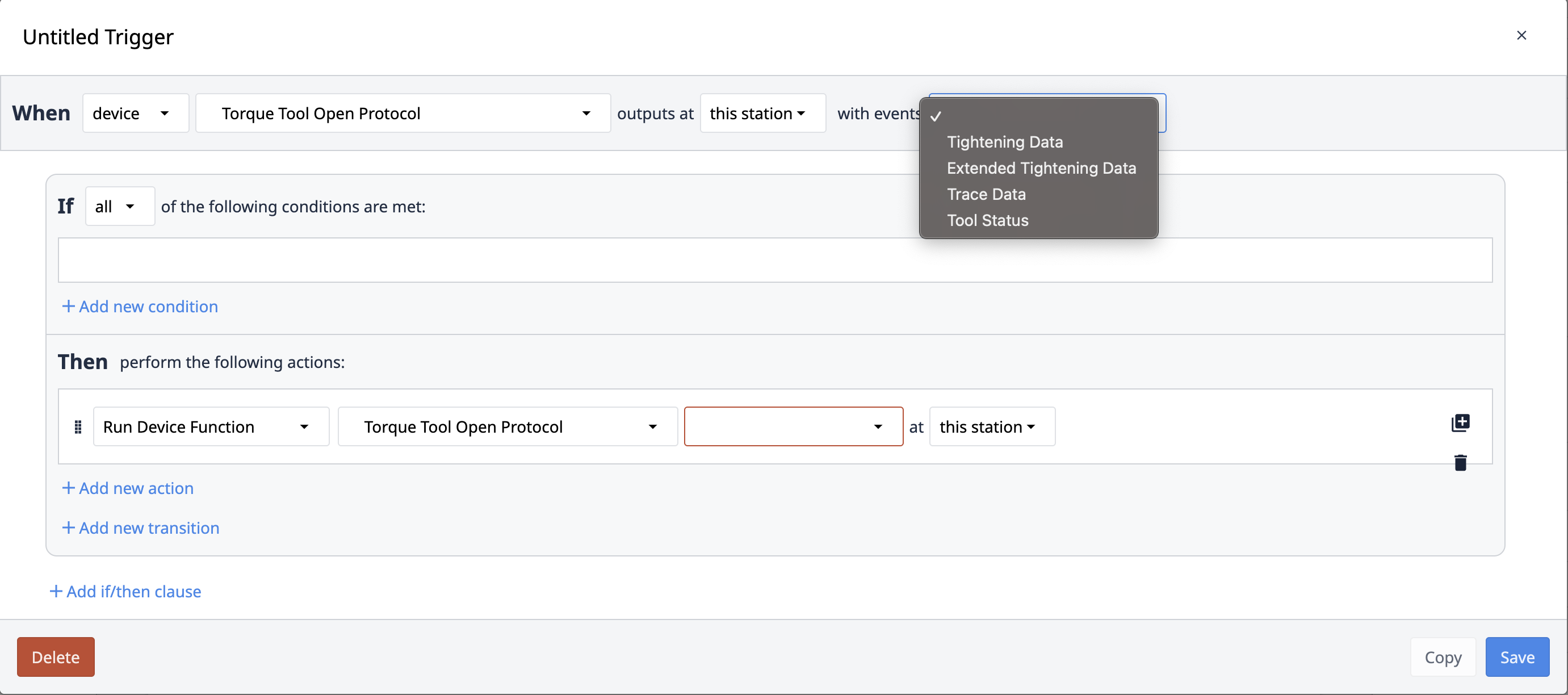 Using the Torque Open Protocol Driver