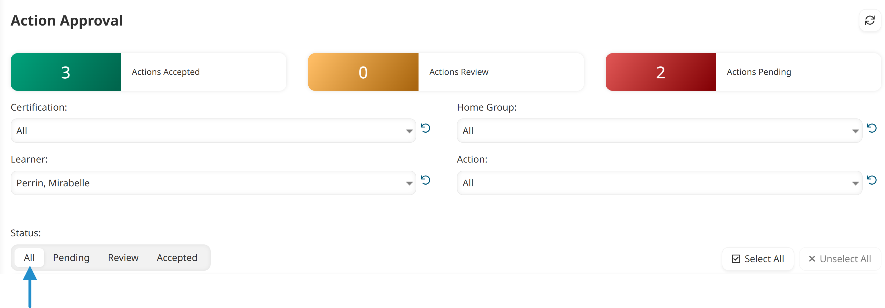 Action Approval - Status All - Labeled 20251210.png